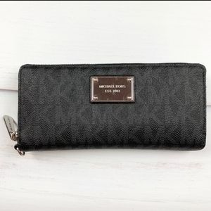 Michael Kors Logo Black Wristlet